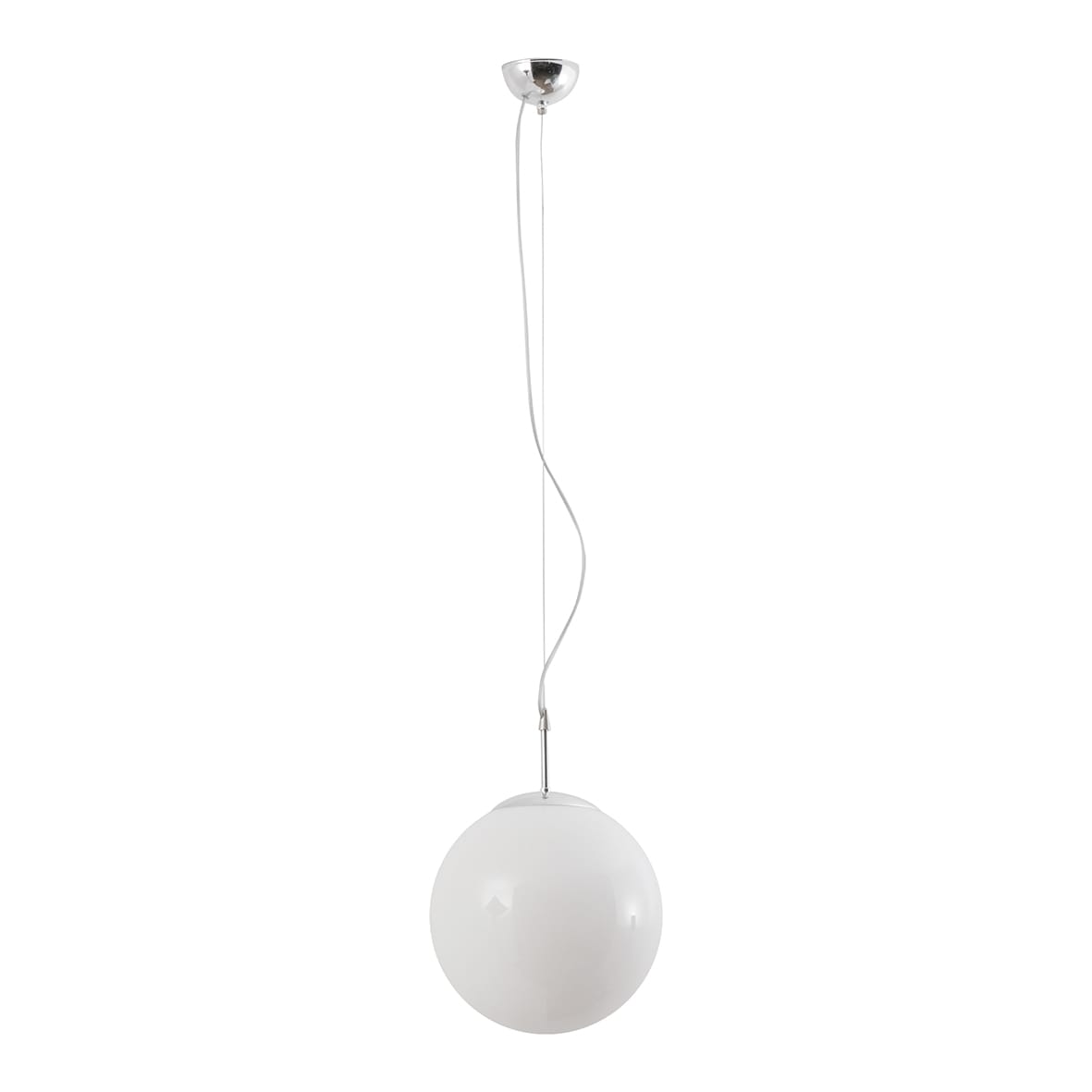 ROSSINI ILLUMINAZIONE - SOSPENSIONE CROMO/VETRO BIANCO E27 IP20