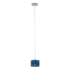 ROSSINI ILLUMINAZIONE - SOSPENSIONE QUADRATA IN VETRO BLU E14 IP