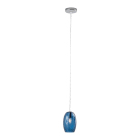 ROSSINI ILLUMINAZIONE - SOSPENSIONE TONDA IN VETRO BLU E14 IP20