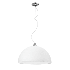 ROSSINI ILLUMINAZIONE - SOSPENSIONE CROMO/PARALUME VETRO BIANCO SATINATO E27 IP20 50CM