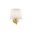ROSSINI ILLUMINAZIONE - APPLIQUE IN OTTONE ORO LUCIDO/PARALUME AVORIO 1xE27 IP20 A.3061-1