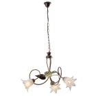 ROSSINI ILLUMINAZIONE - SOSPENSIONE MARRONE/VETRO BIANCO E14 IP20 53CM