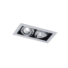 ROSSINI ILLUMINAZIONE - DOWNLIGHT DOPPIO QUADRATO CARDANICO GRIGIO GU10 IP20