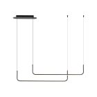 ROSSINI ILLUMINAZIONE - SOSPENSIONE ORIZZONTALE NERA LED 15W IP20 3000K DUO001N