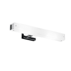 ROSSINI ILLUMINAZIONE - APPLIQUE DA BAGNO CROMO/VETRO SATINATO R