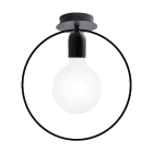 ROSSINI ILLUMINAZIONE - PLAFONIERA NERA E27 IP20