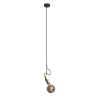 ROSSINI ILLUMINAZIONE - SOSPENSIONE NERO/OTTONE SATINATO E27 IP2