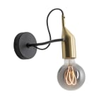 ROSSINI ILLUMINAZIONE - APPLIQUE NERO/OTTONE SATINATO E27 IP20