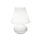 ROSSINI ILLUMINAZIONE - LAMPADA DA TAVOLO IN VETRO BIANCO SATINATO E14 IP20 20CM