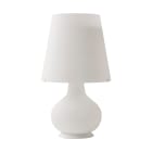 ROSSINI ILLUMINAZIONE - LAMPADA DA TAVOLO BIANCA/VETRO BIANCO SATINATO E14+E27 IP20 45CM