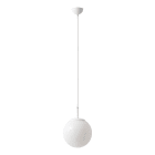 ROSSINI ILLUMINAZIONE - SOSPENSIONE BIANCA/VETRO BIANCO E27 IP20 25CM RUN001B