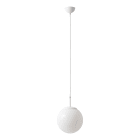 ROSSINI ILLUMINAZIONE - SOSPENSIONE BIANCA/VETRO BIANCO E27 IP20 40CM RUN004B