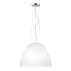 ROSSINI ILLUMINAZIONE - SOSPENSIONE CROMO/PARALUME VETRO BIANCO LUCIDO E27 IP20 44CM