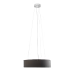 ROSSINI ILLUMINAZIONE - SOSPENSIONE BIANCA/PARALUME CILINDRICO ANTRACITE E27 IP20 48CM