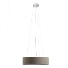 ROSSINI ILLUMINAZIONE - SOSPENSIONE BIANCA/PARALUME CILINDRICO TORTORA E27 IP20 48CM