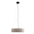 ROSSINI ILLUMINAZIONE - SOSPENSIONE NERA/PARALUME CILINDRICO AVORIO E27 IP20 48CM