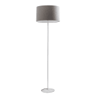 ROSSINI ILLUMINAZIONE - PIANTANA BIANCA/PARALUME CILINDRICO GRIGIO E27 IP20 48CM
