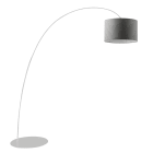 ROSSINI ILLUMINAZIONE - PIANTANA BIANCA/PARALUME CILINDRICO ANTRACITE E27 IP20 60CM