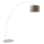 ROSSINI ILLUMINAZIONE - PIANTANA BIANCA/PARALUME CILINDRICO TORTORA E27 IP20 60CM