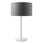 ROSSINI ILLUMINAZIONE - LAMPADA TAVOLO BIANCA/PARALUME CILINDRICO ANTRACITE E27 IP20