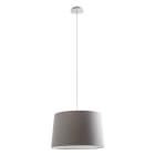 ROSSINI ILLUMINAZIONE - SOSPENSIONE BIANCA/PARALUME CONICO GRIGIO E27 IP20 48CM