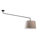 ROSSINI ILLUMINAZIONE - PLAFONIERA NERA/PARALUME CONICO AVORIO E27 IP20 48CM