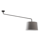 ROSSINI ILLUMINAZIONE - PLAFONIERA NERA/PARALUME CONICO GRIGIO E27 IP20 48CM