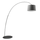 ROSSINI ILLUMINAZIONE - PIANTANA NERA/PARALUME CONICO ANTRACITE E27 IP20 60CM