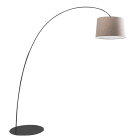ROSSINI ILLUMINAZIONE - PIANTANA NERA/PARALUME CONICO AVORIO E27 IP20 60CM