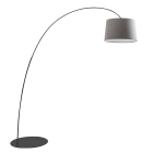 ROSSINI ILLUMINAZIONE - PIANTANA NERA/PARALUME CONICO GRIGIO E27 IP20 60CM