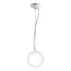 ROSSINI ILLUMINAZIONE - SOSPENSIONE BIANCA/VETRO SATINATO E27 IP20 20CM
