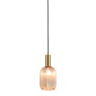 ROSSINI ILLUMINAZIONE - SOSPENSIONE BRONZO/VETRO AMBRA E27 IP20 14CM