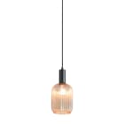 ROSSINI ILLUMINAZIONE - SOSPENSIONE NERA/VETRO AMBRA E27 IP20 14CM