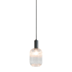 ROSSINI ILLUMINAZIONE - SOSPENSIONE NERA/VETRO CRISTALLO E27 IP20 14CM