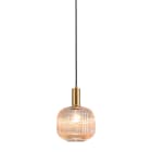 ROSSINI ILLUMINAZIONE - SOSPENSIONE BRONZO/VETRO AMBRA E27 IP20 20CM