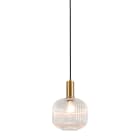 ROSSINI ILLUMINAZIONE - SOSPENSIONE BRONZO/VETRO CRISTALLO E27 IP20 20CM