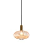 ROSSINI ILLUMINAZIONE - SOSPENSIONE BRONZO/VETRO AMBRA E27 IP20 30CM