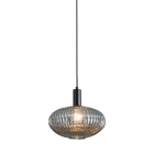 ROSSINI ILLUMINAZIONE - SOSPENSIONE NERA/VETRO GRIGIO E27 IP20 30CM