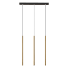 ROSSINI ILLUMINAZIONE - SOSPENSIONE 3 ELEMENTI LINEARE NERA/ORO LED 3X9W 3000K CRI90