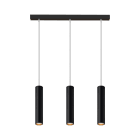 ROSSINI ILLUMINAZIONE - SOSPENSIONE 3 ELEMENTI LINEARE NERA/NERA LED 3X12W 3000K CRI90