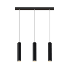ROSSINI ILLUMINAZIONE - SOSPENSIONE 3 ELEMENTI LINEARE NERA/NERA GU10 50W 30CM
