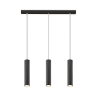 ROSSINI ILLUMINAZIONE - SOSPENSIONE 3 ELEMENTI LINEARE NERA/TITANIO GU10 50W 30CM