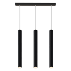 ROSSINI ILLUMINAZIONE - SOSPENSIONE 3 ELEMENTI LINEARE NERA/NERA GU10 50W 60CM