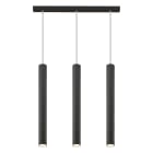 ROSSINI ILLUMINAZIONE - SOSPENSIONE 3 ELEMENTI LINEARE NERA/TITANIO GU10 50W 60CM