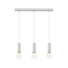 ROSSINI ILLUMINAZIONE - SOSPENSIONE 3 ELEMENTI LINEARE BIANCA/BIANCA E27 60W 15CM