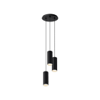 ROSSINI ILLUMINAZIONE - SOSPENSIONE 3 ELEMENTI TONDA NERA/NERA GU10 50W 15CM