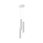 ROSSINI ILLUMINAZIONE - SOSPENSIONE 3 ELEMENTI TONDA BIANCA/BIANCA GU10 50W 30CM