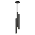 ROSSINI ILLUMINAZIONE - SOSPENSIONE 3 ELEMENTI TONDA NERA/TITANIO GU10 50W 60CM