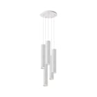 ROSSINI ILLUMINAZIONE - SOSPENSIONE 5 ELEMENTI TONDA BIANCA/BIANCA GU10 50W 30CM