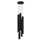 ROSSINI ILLUMINAZIONE - SOSPENSIONE 5 ELEMENTI TONDA NERA/NERA GU10 50W 60CM